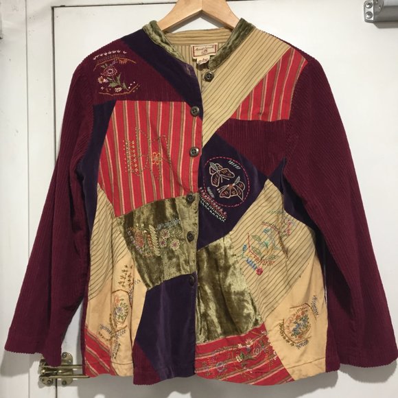 VINTAGE APRIL CORNELL PATCHWOK JACKETS SIZE S - Picture 1 of 7